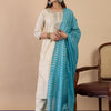 Dhiyona VV Cream Women's Designer Kurta Pant Set Premium Pattern Collection