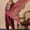 Dhiyona VV Brown Women's Traditional Kurta Pant Set with Dupatta
