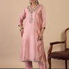 Dhiyona VV Peach Women's Designer Kurta Pant Set Premium Pattern Collection