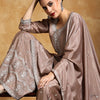 Indyancart VA Floral Yoke Design Zari Straight Kurta With Sharara And Dupatta