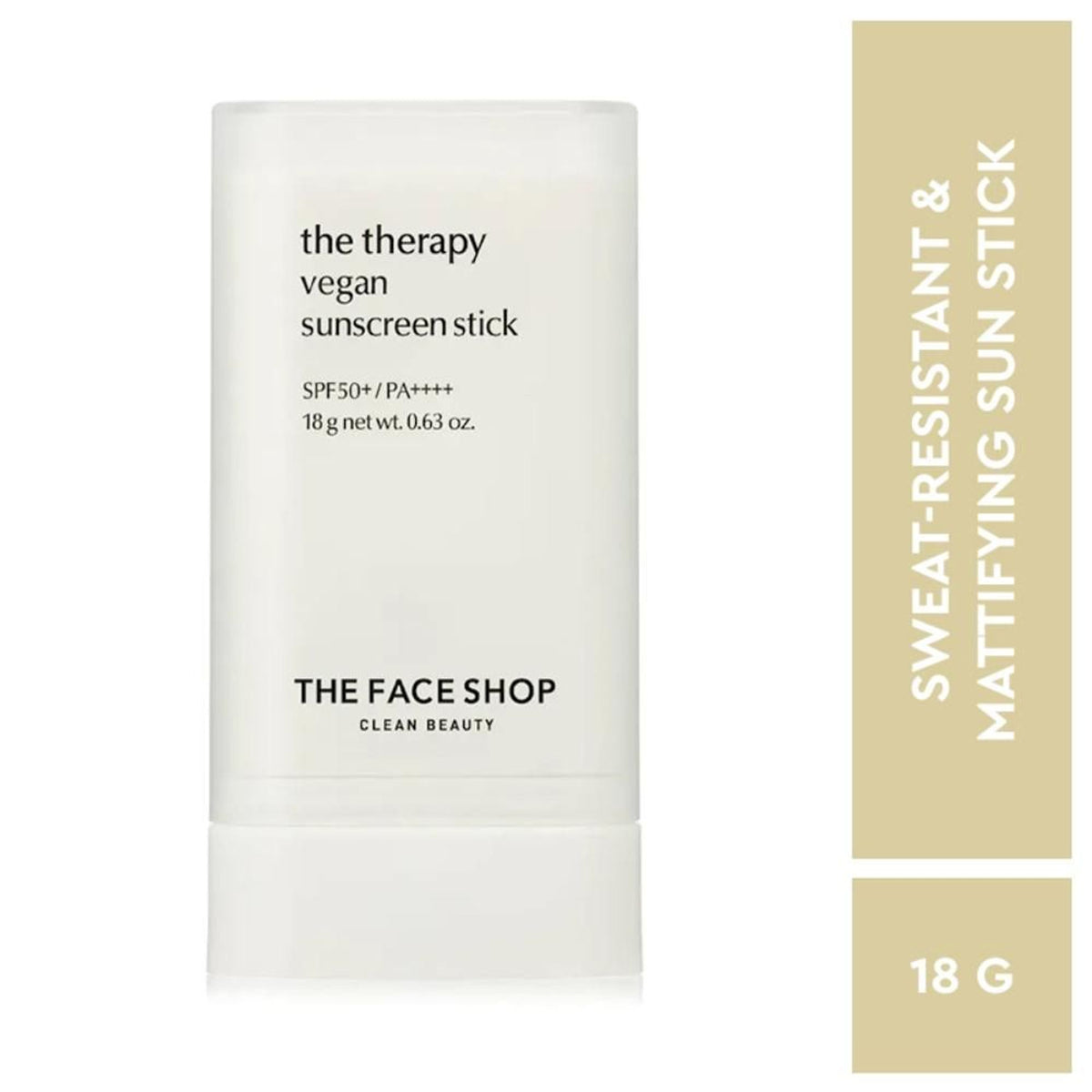 The Face Shop Vegan Sunscreen Stick SPF 50+ PA++++ : Korean Sun Care with Waterproof Formula