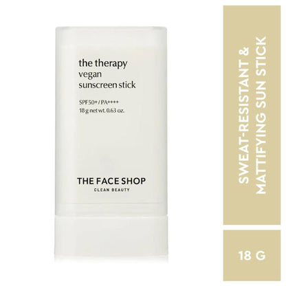 The Face Shop Vegan Sunscreen Stick SPF 50+ PA++++ : Korean Sun Care with Waterproof Formula