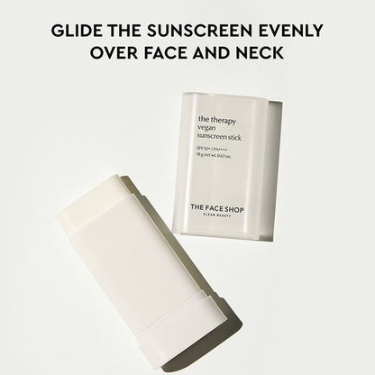 The Face Shop Vegan Sunscreen Stick SPF 50+ PA++++ : Korean Sun Care with Waterproof Formula
