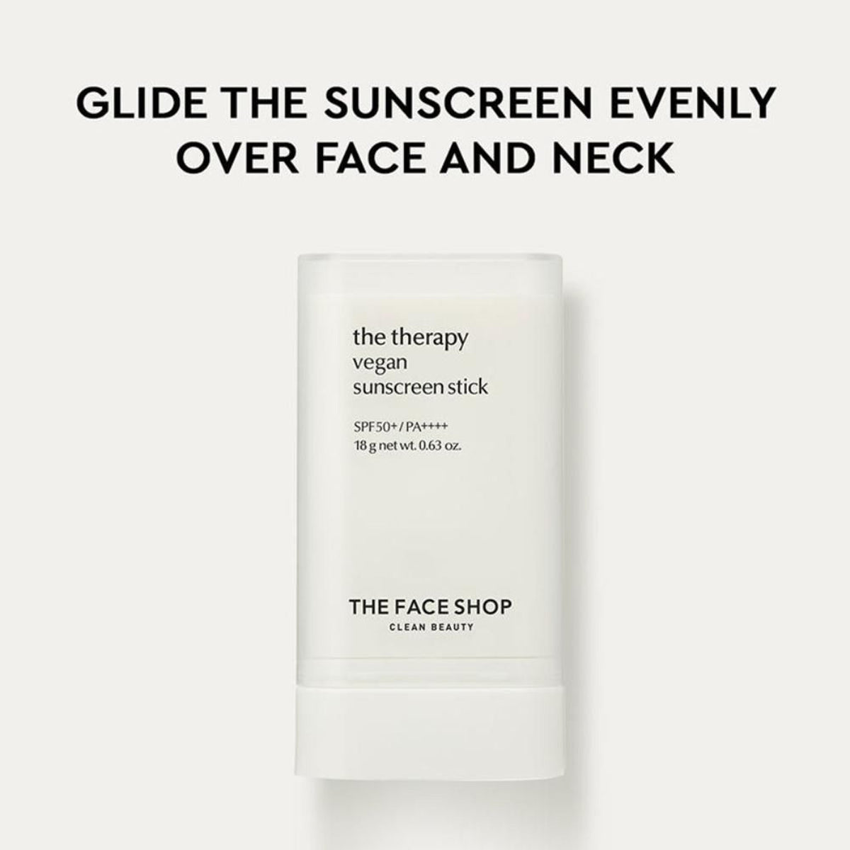 The Face Shop Vegan Sunscreen Stick SPF 50+ PA++++ : Korean Sun Care with Waterproof Formula
