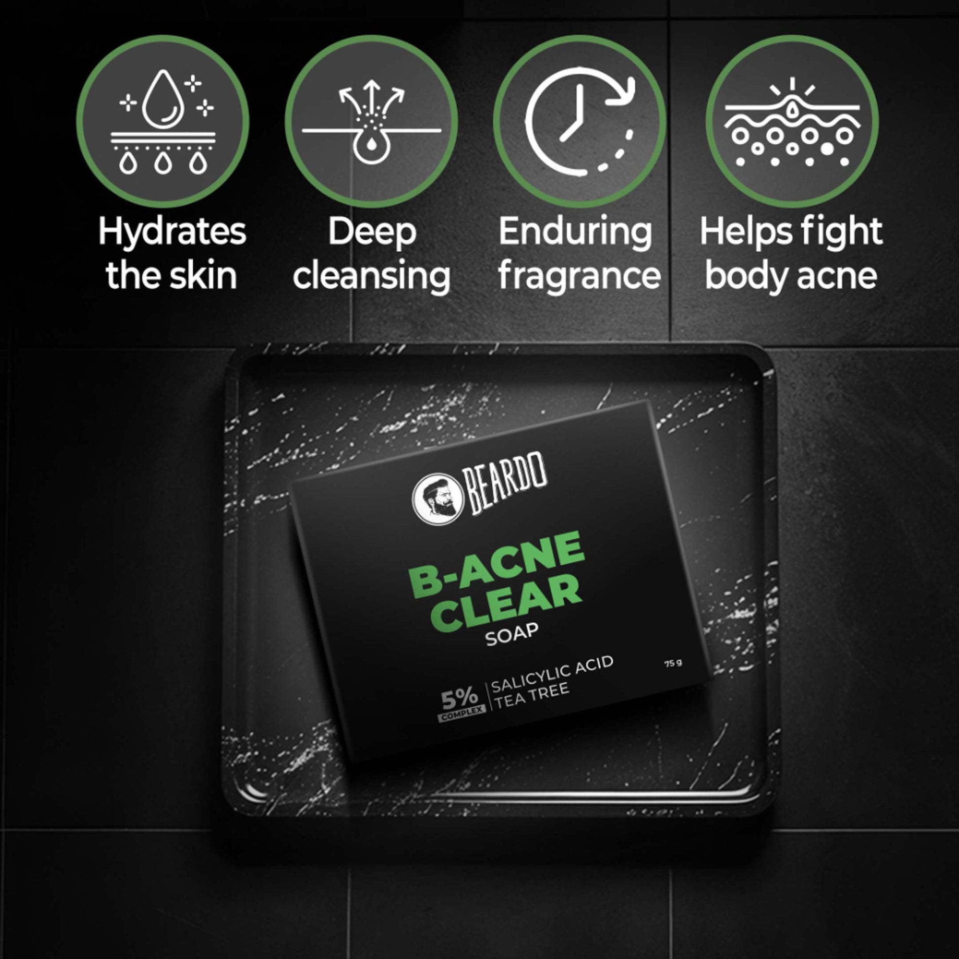 Beardo B-Acne Clear Bathing Bar