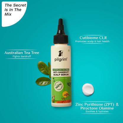 Pilgrim Australian Tea Tree Anti-Dandruff Scalp Serum For Relieves Itchiness & Reduces Inflammation