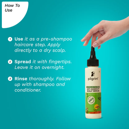 Pilgrim Australian Tea Tree Anti-Dandruff Scalp Serum For Relieves Itchiness & Reduces Inflammation