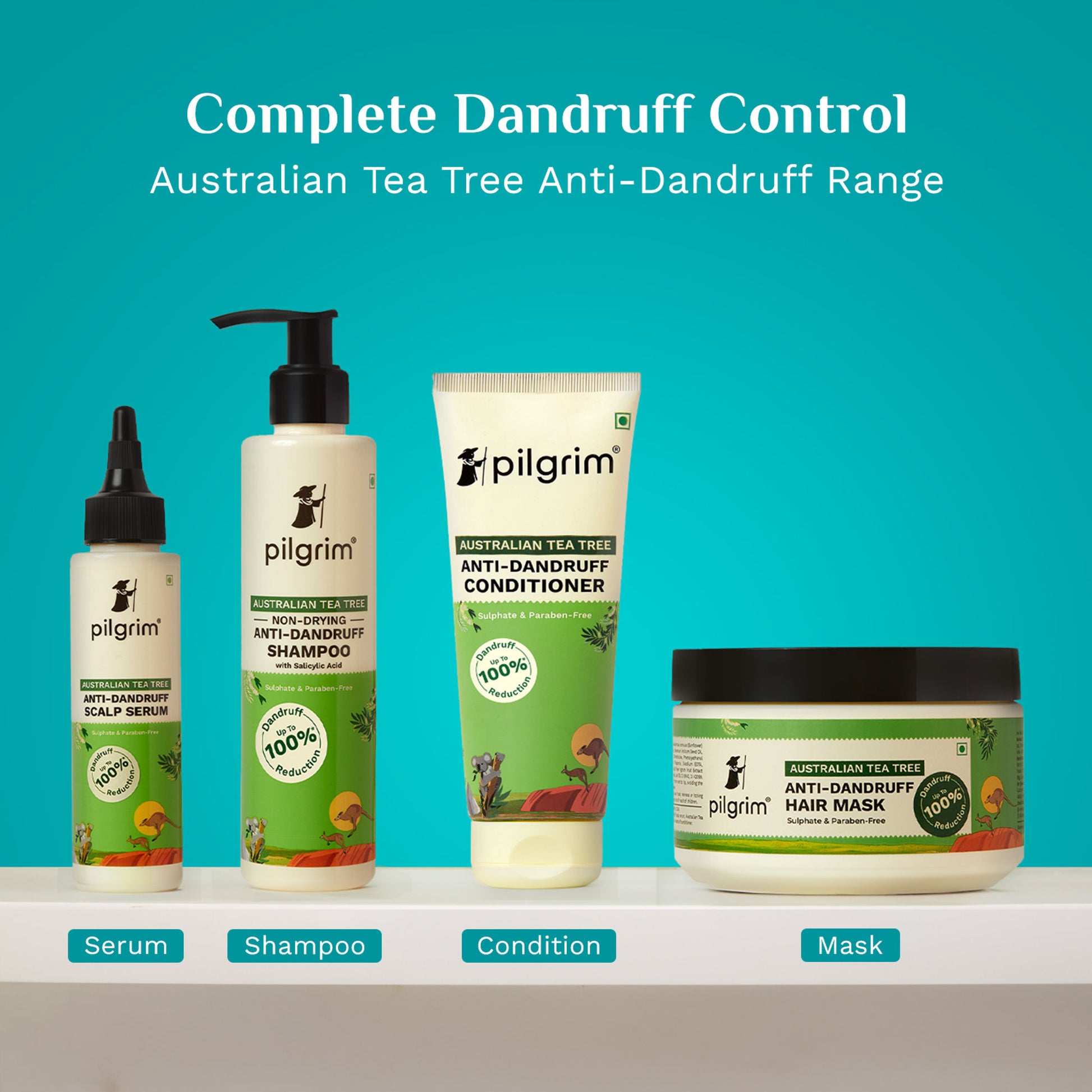 Pilgrim Australian Tea Tree Anti-Dandruff Scalp Serum For Relieves Itchiness & Reduces Inflammation