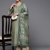 Dhiyona VA Women'sEthnic Motifs Printed Chanderi Silk Kurta With Trousers & With Dupatta