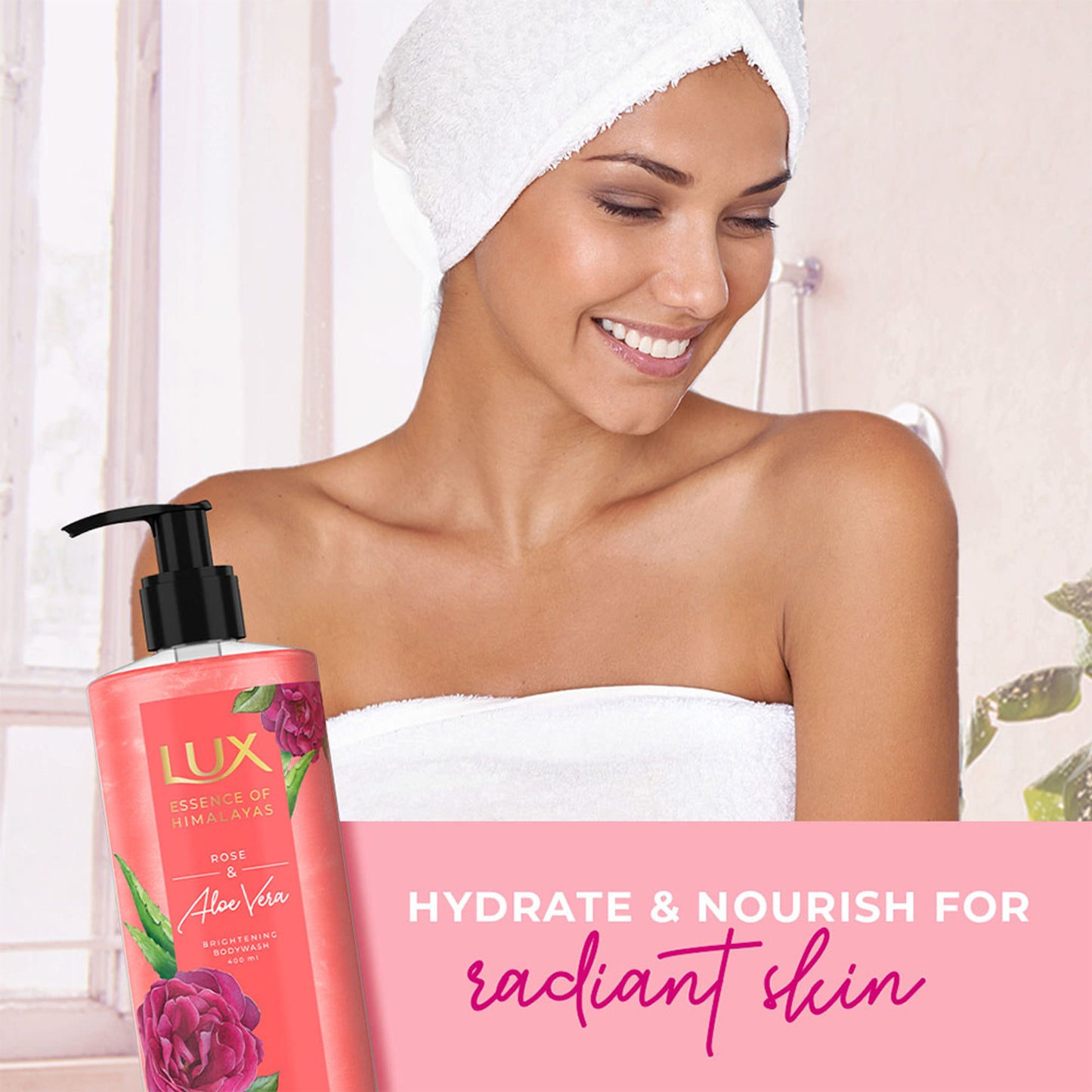 Lux Essence Of Himalayas Rose & Aloe Vera Brightening Body Wash