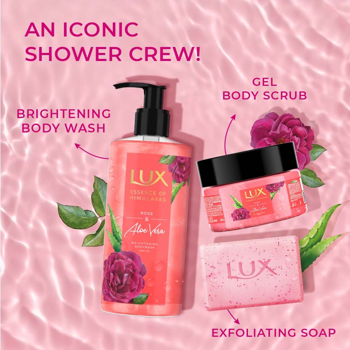 Lux Essence Of Himalayas Rose & Aloe Vera Brightening Body Wash
