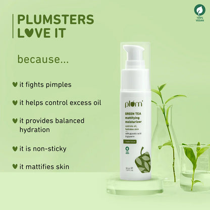 Plum Goodness Green Tea Mattifying Moisturizer for Oily & Acne-Prone Skin