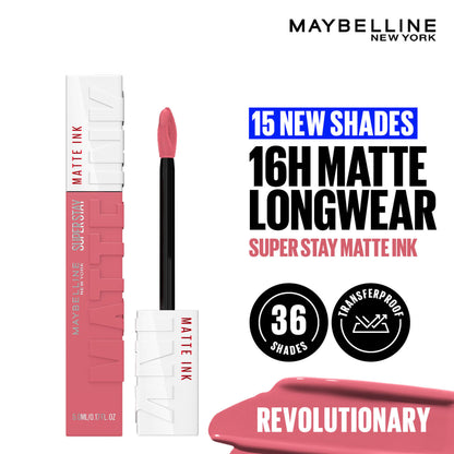 Maybelline New York Super Stay Matte Ink Liquid Lipstick, Lasts Up to 16 Hours - 15 Lover - Revolutionary