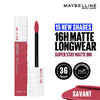 Maybelline New York Super Stay Matte Ink Liquid Lipstick, Lasts Up to 16 Hours - 15 Lover - Savant