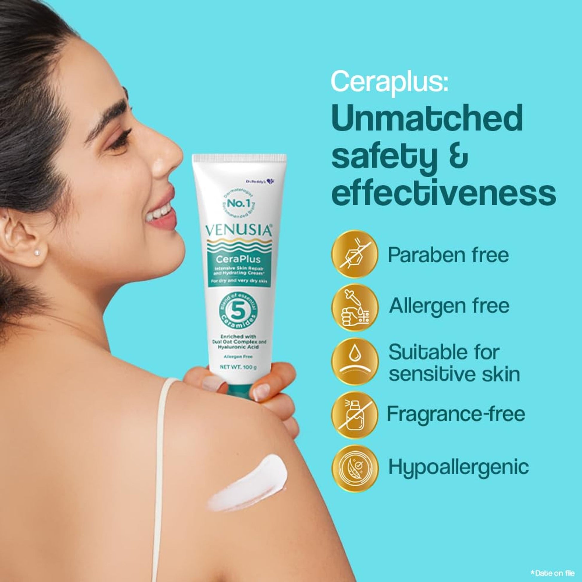 Venusia CeraPlus Cream for dry skin | All-Day Intense Hydration| 100g