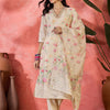 Dhiyona SN Women's Floral Printed Straight Kurta With Trouser & Dupatta