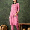Dhiyona VV Samara Women's Office, Festive Wear Pink Straight Kurta & Pant, Co-ord Set