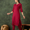 Dhiyona VV Keerat Women's Office, Festive Wear Maroon Straight Kurta & Pant, Co-ord Set