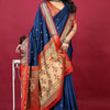 Dhiyona GR Women's Anarkali Navy Zari Paithani Silk Saree