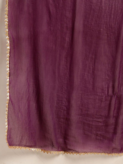 Indyancart VA Women'sShibori Dyed Regular Sequinned Pure Cotton Kurta With Trousers & Dupatta