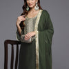 Dhiyona VA Women'sEthnic Motifs Yoke Design Kurta with Palazzos & Dupatta