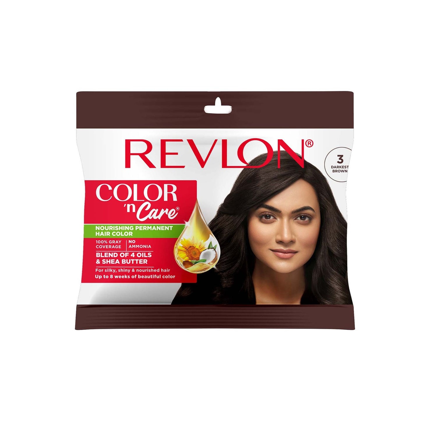 Revlon Color 'n Care Nourishing Permanent Hair Color Sachet - 3 Darkest Brown