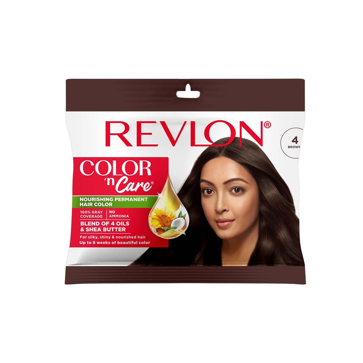 Revlon Color 'n Care Nourishing Permanent Hair Color Sachet - 4 Brown