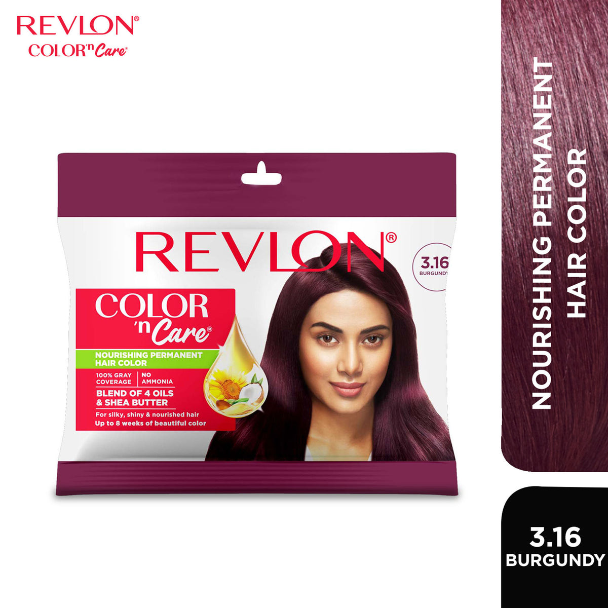 Revlon Color 'n Care Nourishing Permanent Hair Color Sachet - 3.16 Burgundy