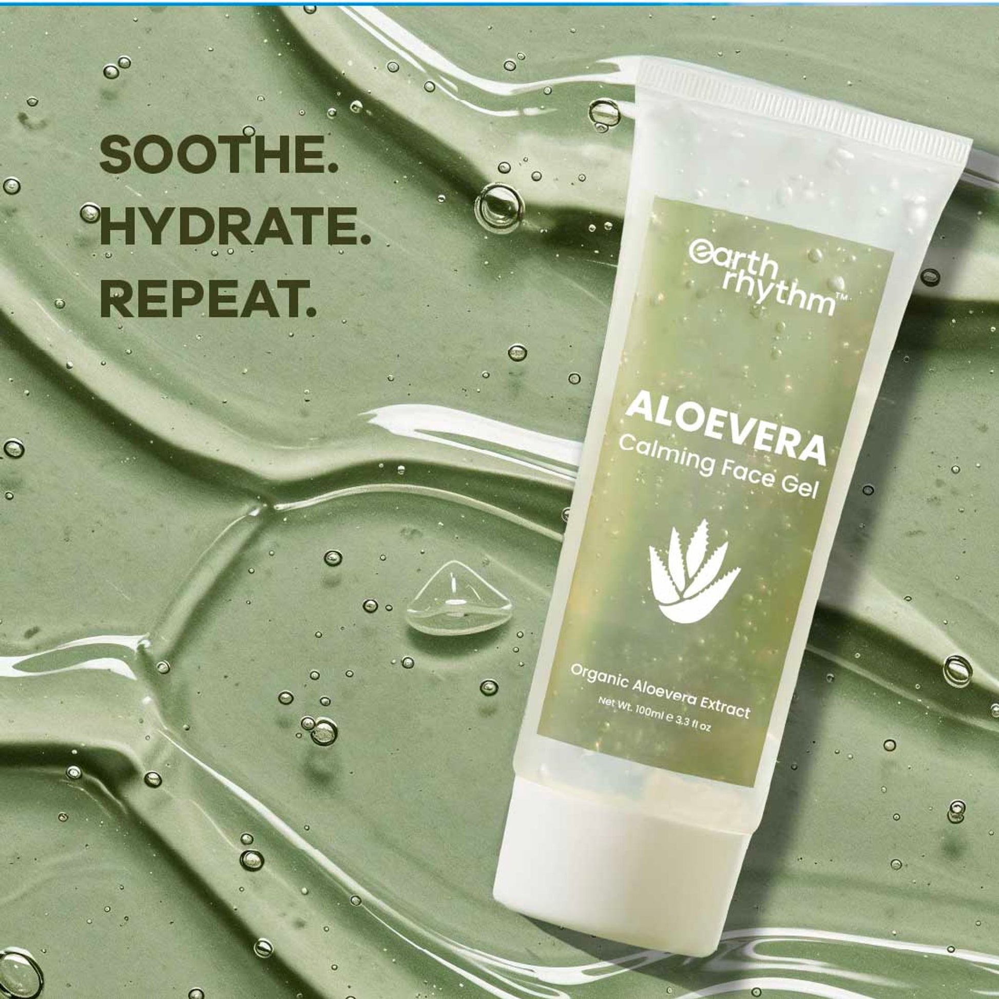 Earth Rhythm Calming Aloe Vera Gel, Healing, Calming and Soothing Skin