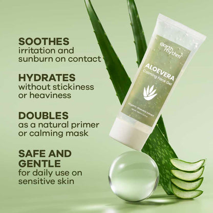 Earth Rhythm Calming Aloe Vera Gel, Healing, Calming and Soothing Skin