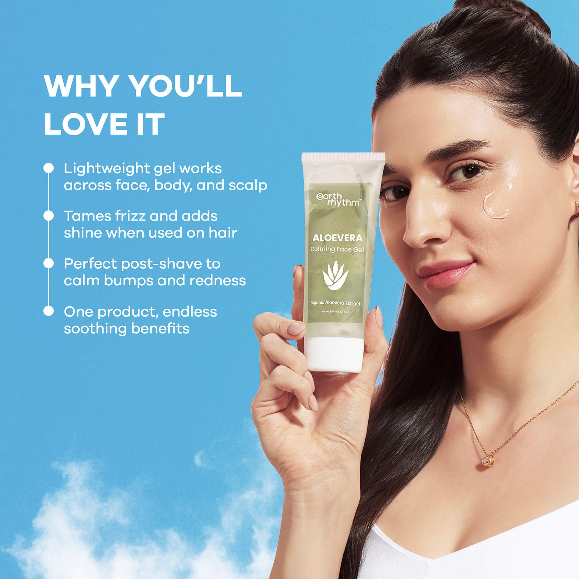 Earth Rhythm Calming Aloe Vera Gel, Healing, Calming and Soothing Skin