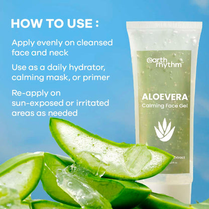 Earth Rhythm Calming Aloe Vera Gel, Healing, Calming and Soothing Skin