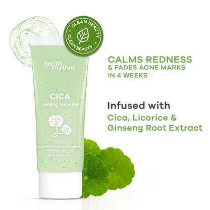 Earth Rhythm Healing Cica Gel, Calms Redness and Fades Acne Scars in 4 Weeks