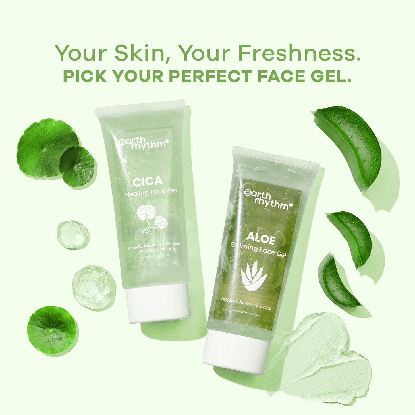 Earth Rhythm Healing Cica Gel, Calms Redness and Fades Acne Scars in 4 Weeks