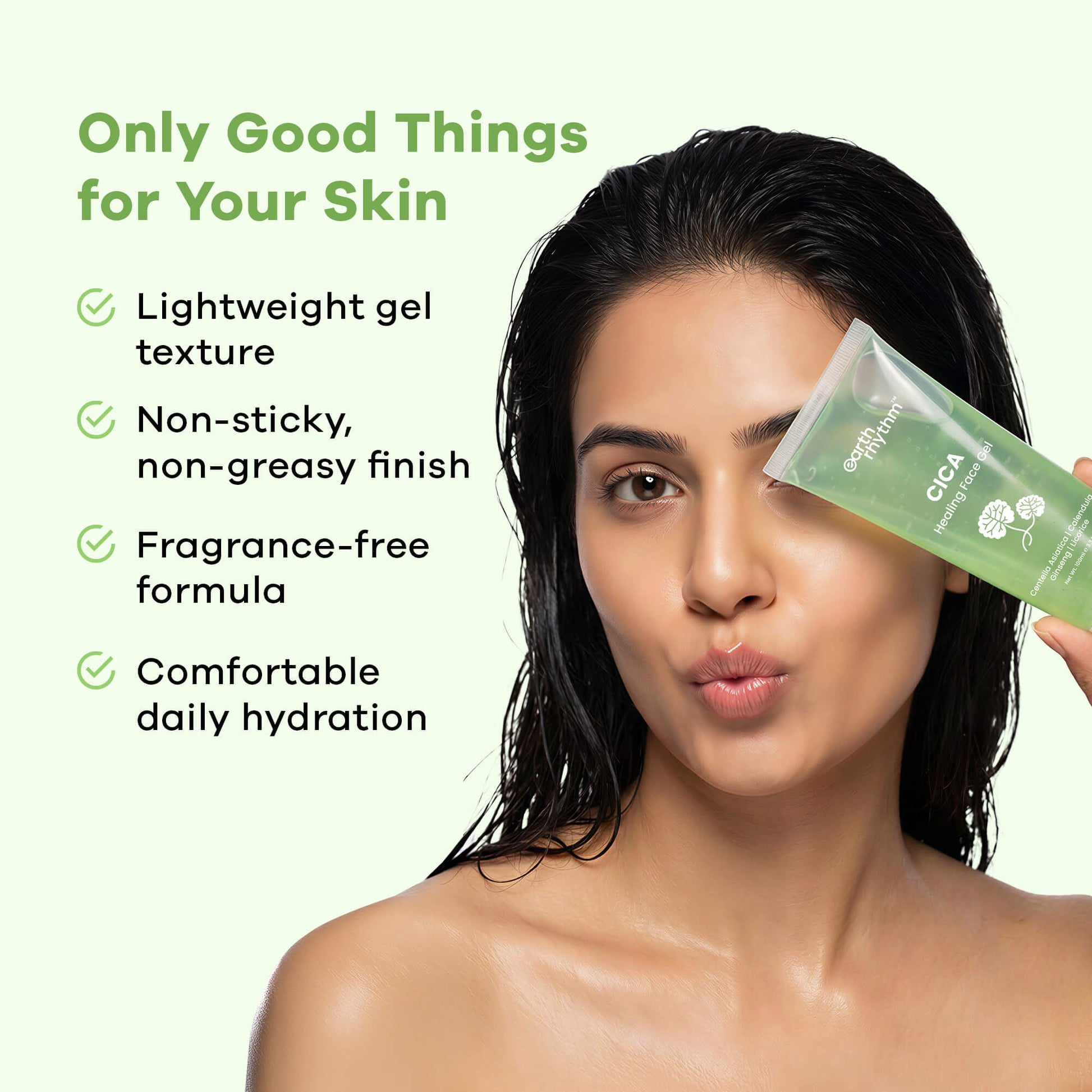 Earth Rhythm Healing Cica Gel, Calms Redness and Fades Acne Scars in 4 Weeks