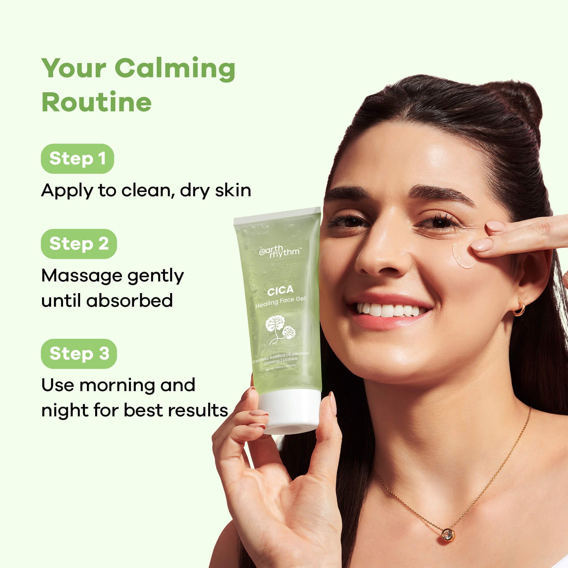 Earth Rhythm Healing Cica Gel, Calms Redness and Fades Acne Scars in 4 Weeks
