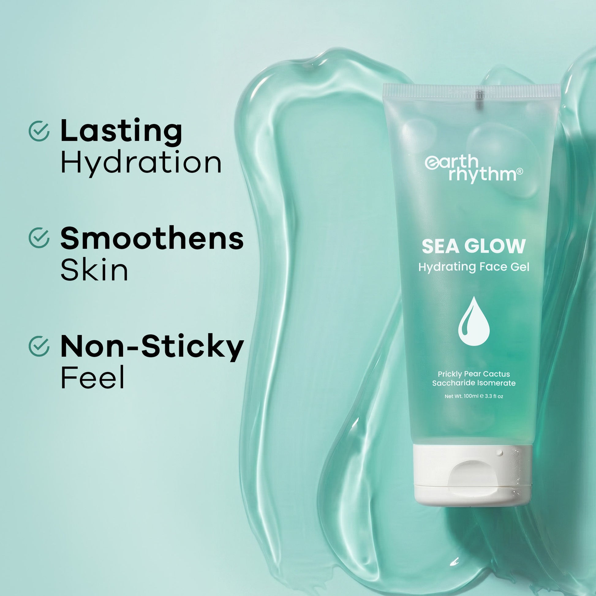 Earth Rhythm Hydrating Sea Glow Gel, 72 Hour Hydration, Oil Free and Lightweight