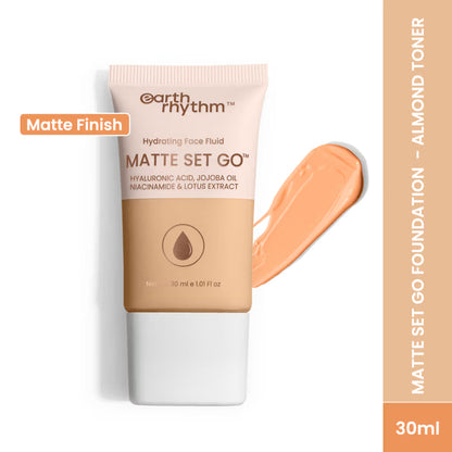 Earth Rhythm Hydrating Matte Set Go Face Fluid Foundation SPF 30 & PA++++ - Almond Toner