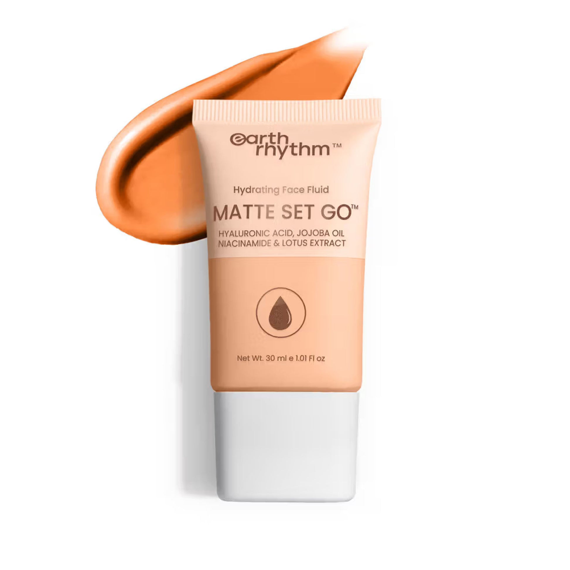Earth Rhythm Hydrating Matte Set Go Face Fluid Foundation SPF 30 & PA++++ - Almond Toner