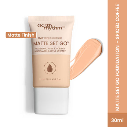 Earth Rhythm Hydrating Matte Set Go Face Fluid Foundation SPF 30 & PA++++ - Spiced Coffee