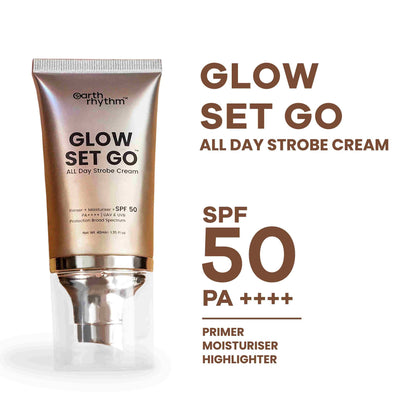 Earth Rhythm Glow Set Go All Day Strobe Creme Primer + Moisturiser + SPF 50 - Pearly Glow - Pearly Glow
