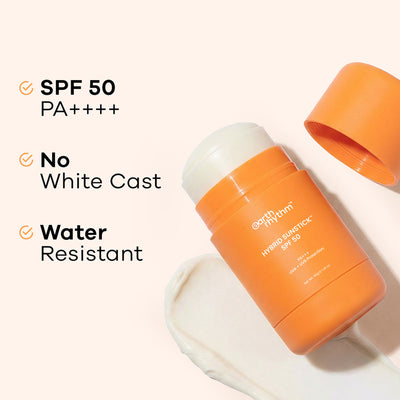 Earth Rhythm Sunstick SPF 50 Hybrid Sunscreen, PA+++, UVA+UVB Protection