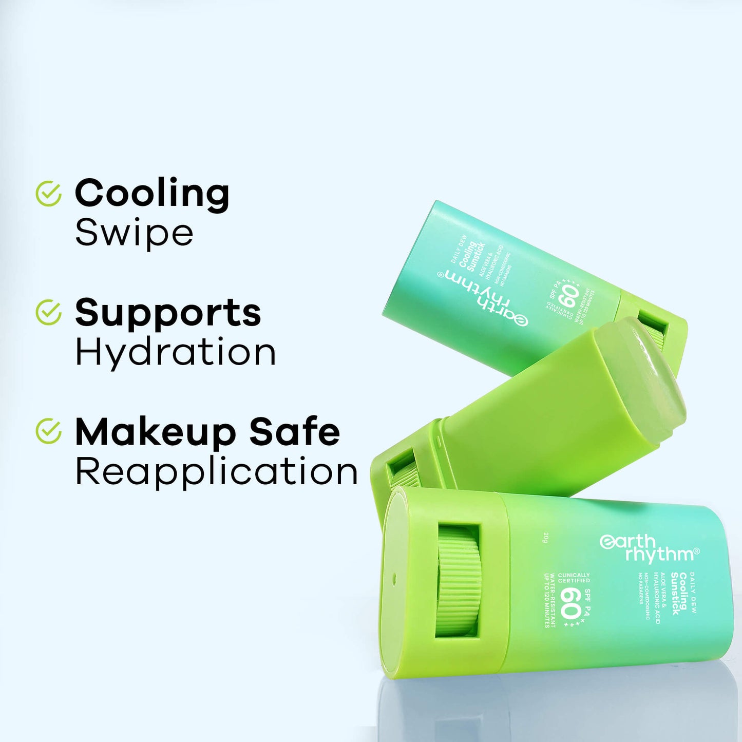 Earth Rhythm Aqua Surge Hydrating Sunstick SPF 60 PA++++ - Aqua Surge