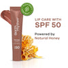 Earth Rhythm Honey Lip Balm Spf 50 Brightens Lips With Propolis, Peptides & Kojic Acid - Hazelnut