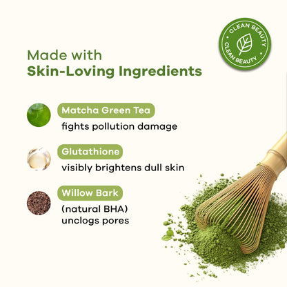 Earth Rhythm Matcha Face Mask Brightens & Detoxifies Skin With Matcha Green Tea & Glutathione