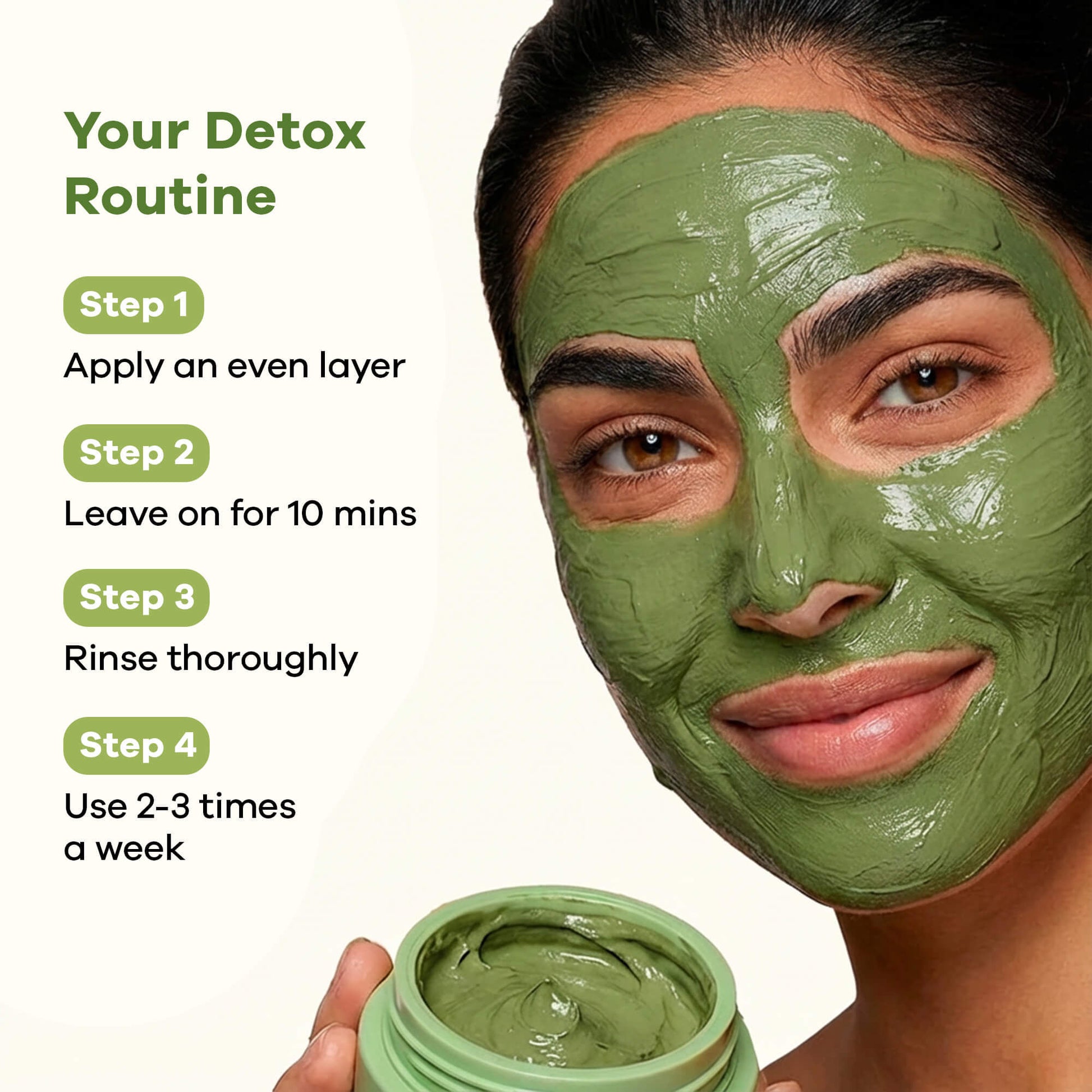 Earth Rhythm Matcha Face Mask Brightens & Detoxifies Skin With Matcha Green Tea & Glutathione