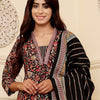 Dhiyona VA Women's Floral Printed Regular Sequinned Kurta with Trousers & Dupatta