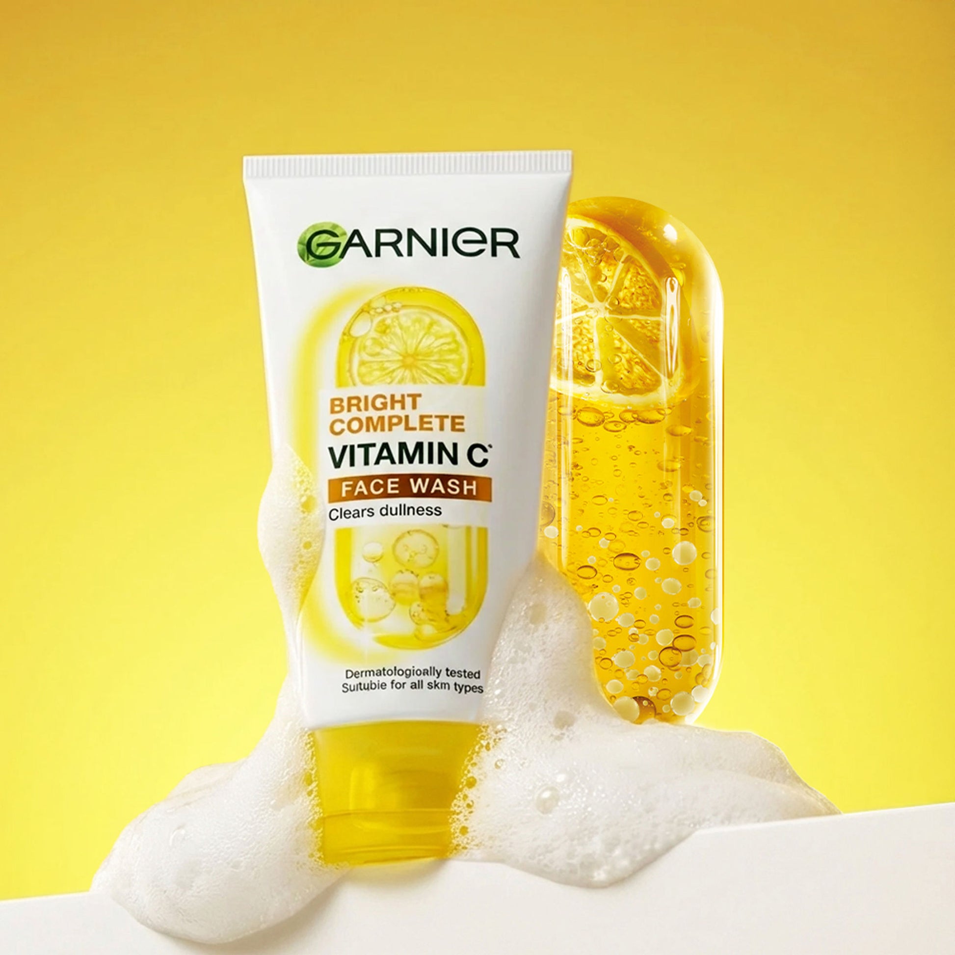 Garnier Vitamin C Face Wash for Brighter Skin Cleanses Skin & Removes Impurities