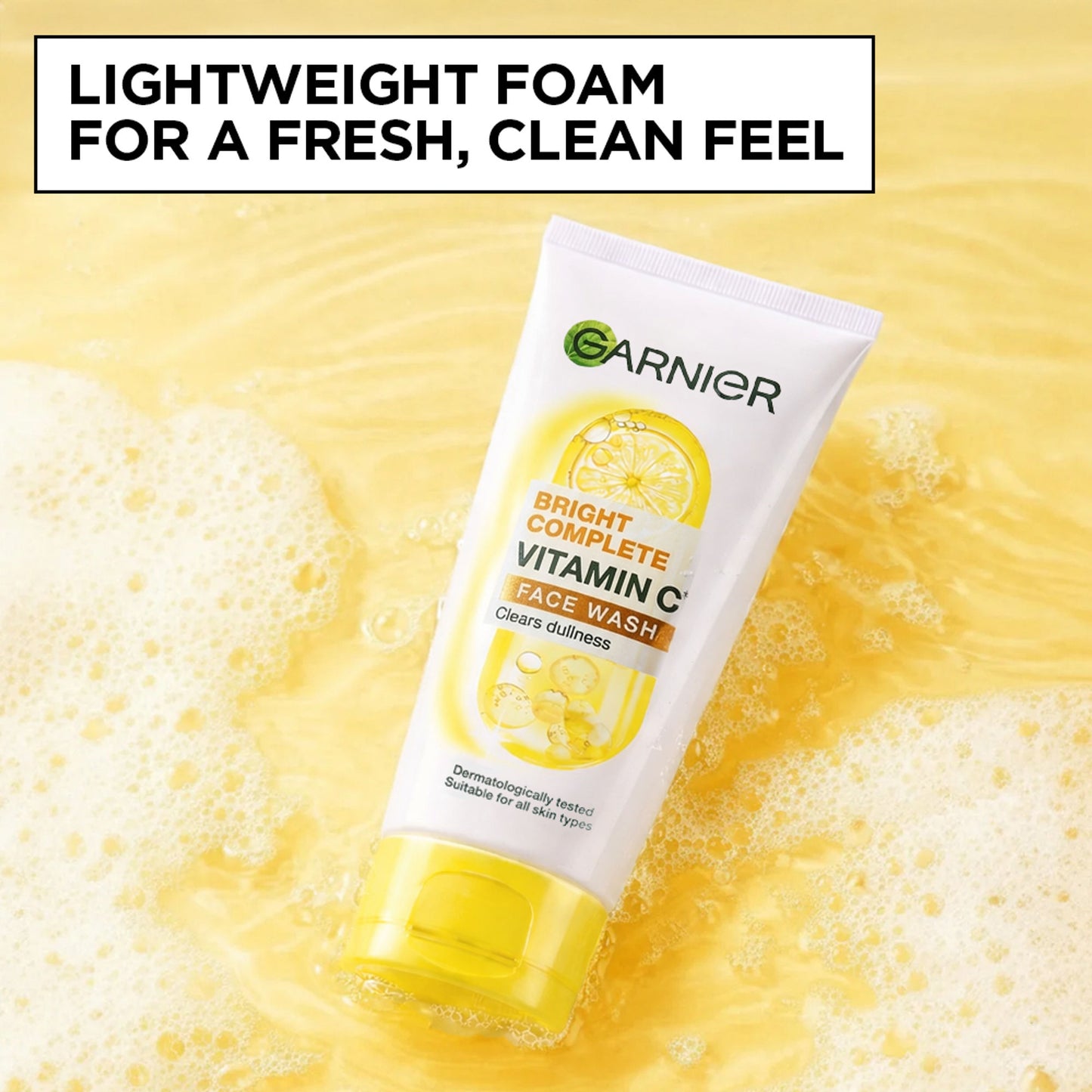 Garnier Vitamin C Face Wash for Brighter Skin Cleanses Skin & Removes Impurities