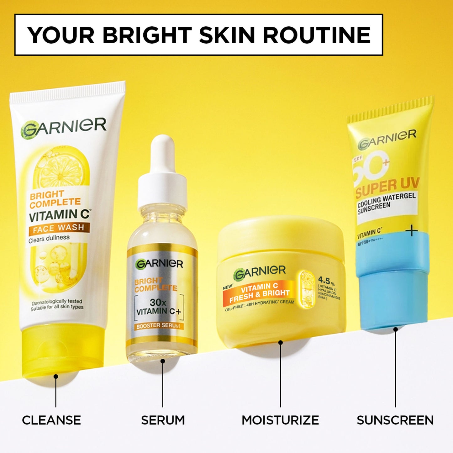 Garnier Vitamin C Face Wash for Brighter Skin Cleanses Skin & Removes Impurities